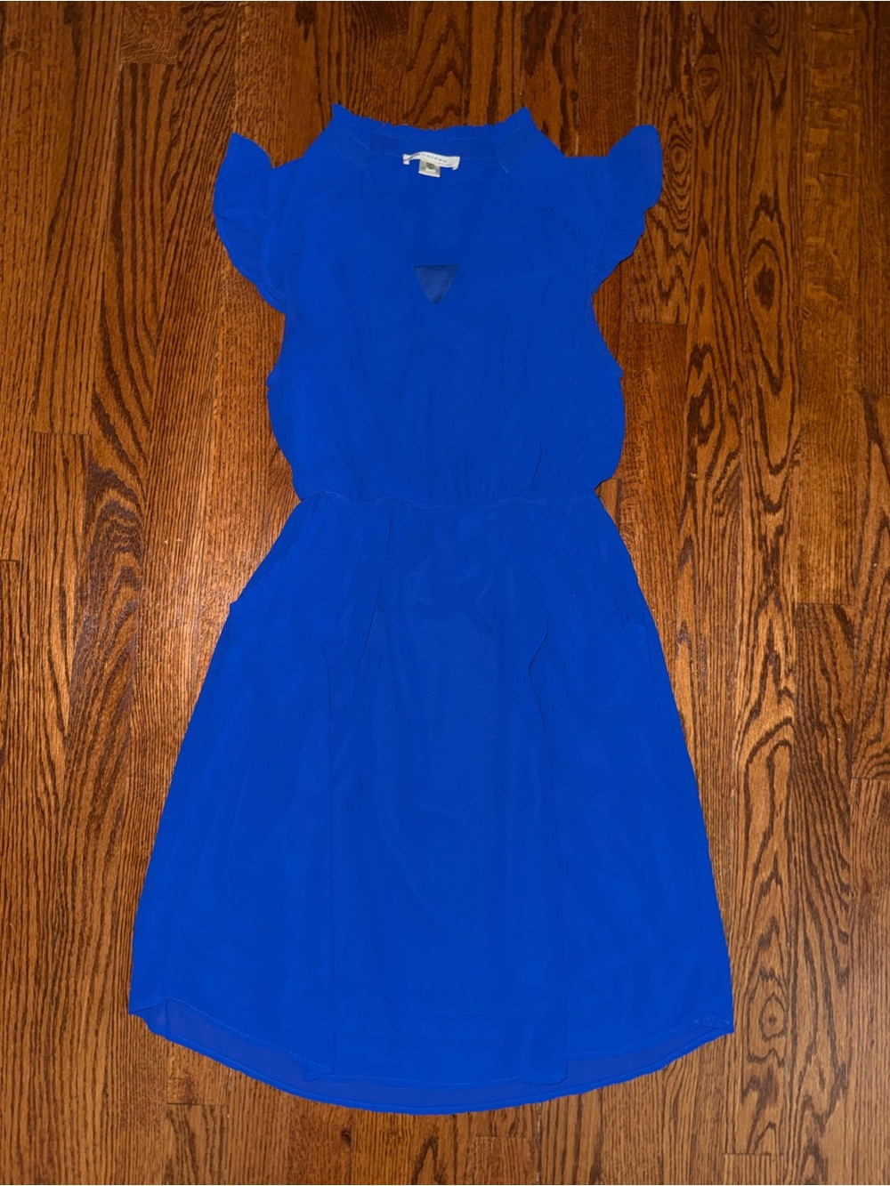 Monteau Royal Blue Flutter-Sleeve Girls Dress